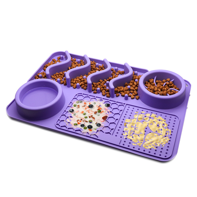 Dog Silicone Licking Pad Pet Licking Mat Silicone Smelling Mat Multifunctional Food Bowl Pets Supplies — image 3