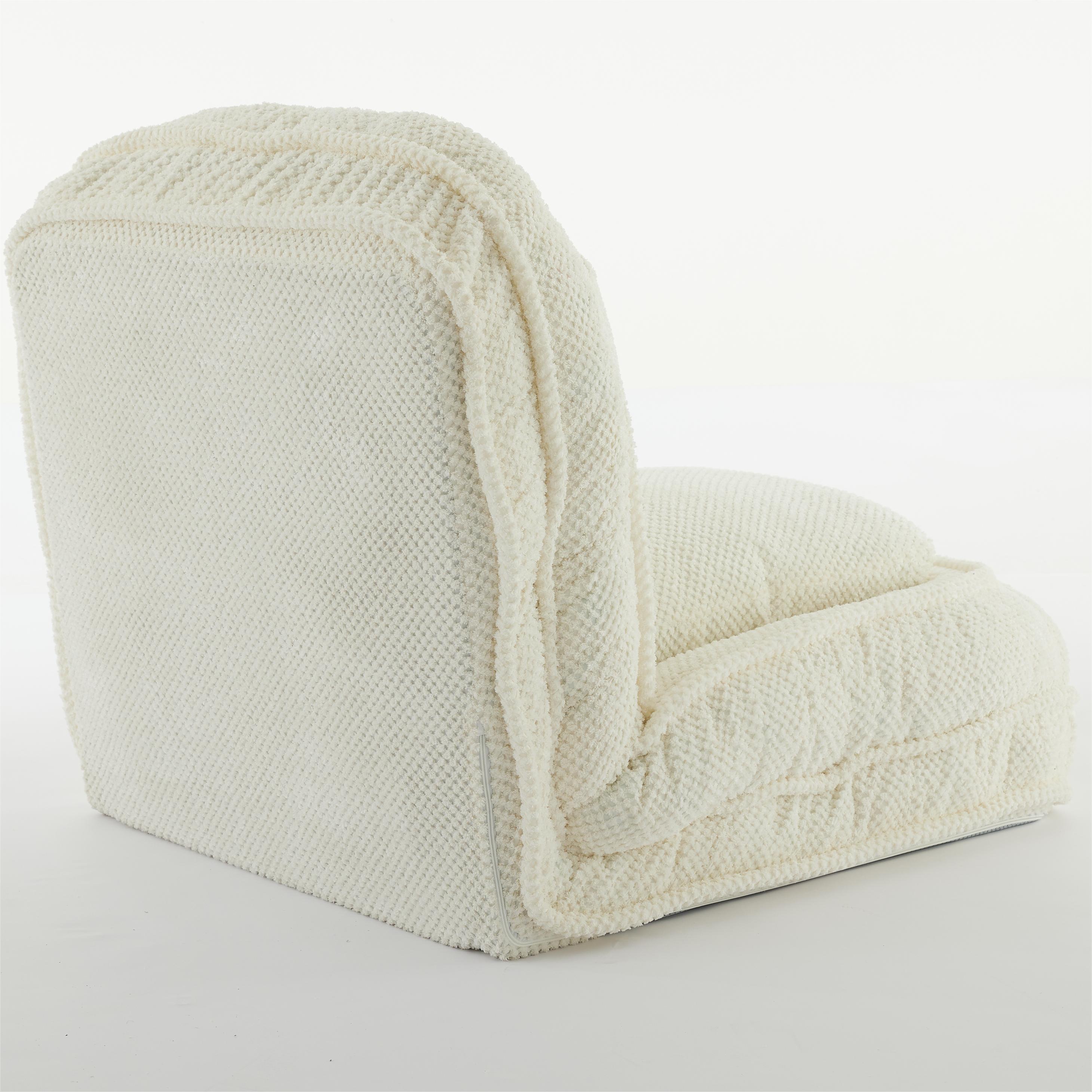 Cama para Perros Humano, Sofá Relajante, 5 Posiciones Ajustables, sentarse, dormir, plegar, ideal para sala de estar, dormitorio, Diseño Ahorrador de Espacio, Blanco — imagen 3