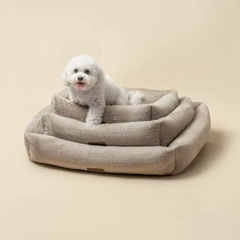 Pet bed Washable Detachable Comfortable Luxury High Elasticity Rectangle Dog Bed Anti-Slip Polyester S/M/L Winter War — image 2