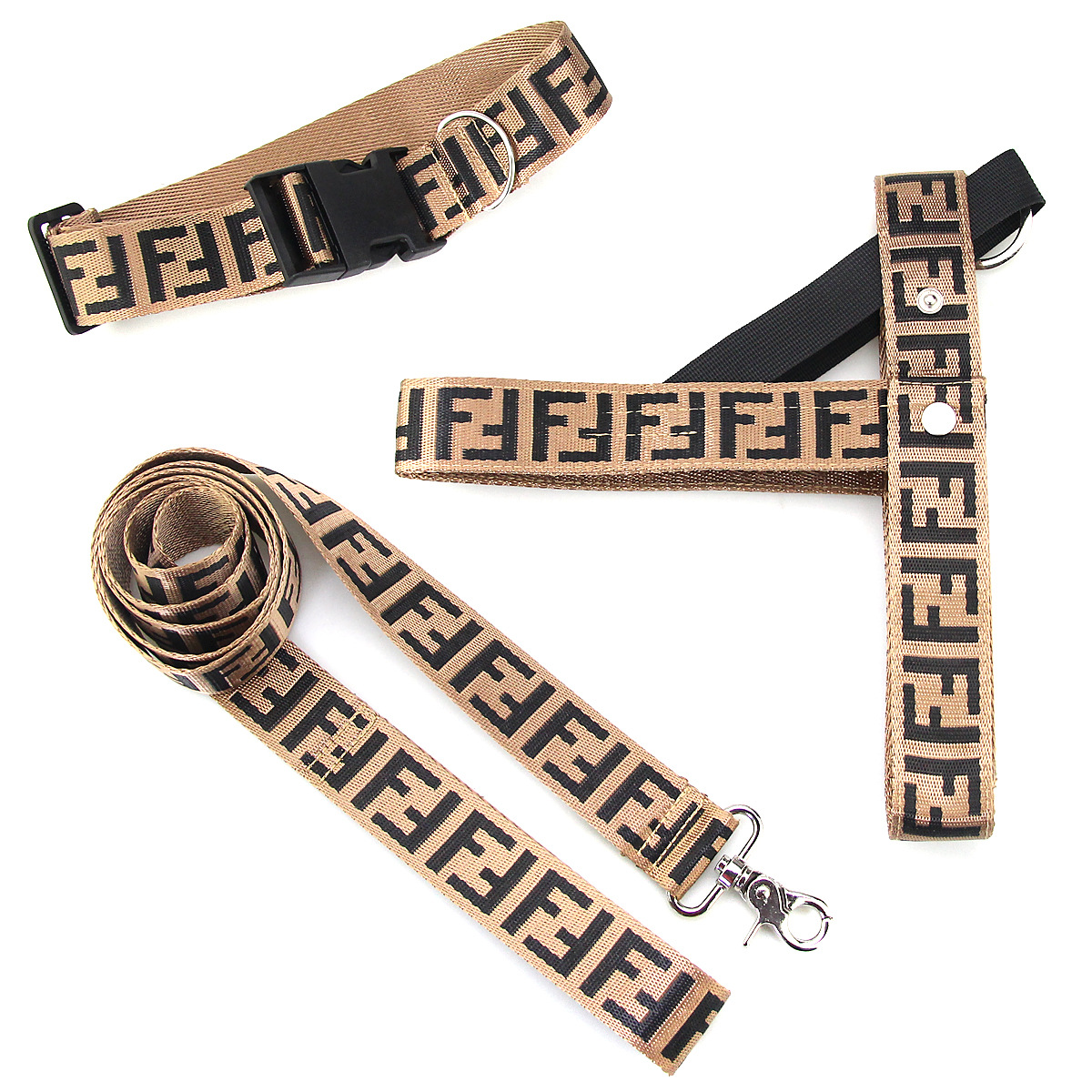 Trend Brand Pet Traction Rope Vest Chest Strap Explosion proof Flushing Dog Chain Fadou Keji Teddy Neck Collar — image 3