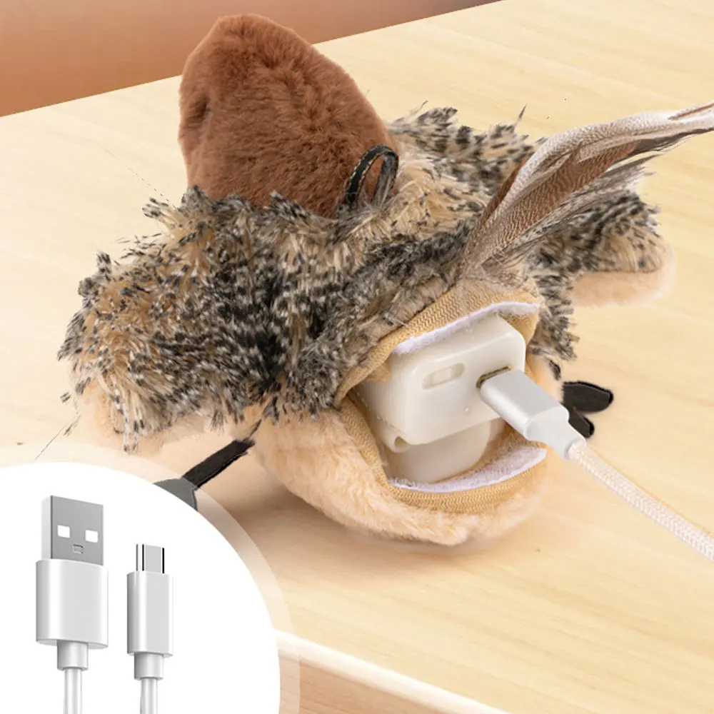 Cat toys touch sense sound teasing cat sticks plush simulation birds pet supplies grind teeth self pleasure relieve boredom — image 6