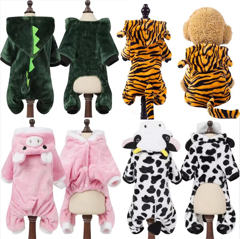 Ropa de perro para mascotas: chaquetas de felpa suave y cálida, trajes, sudaderas con capucha para perros pequeños, cachorros, gatos, Chihuahua, Yorkshire, chaquetas de disfraces — imagen 1