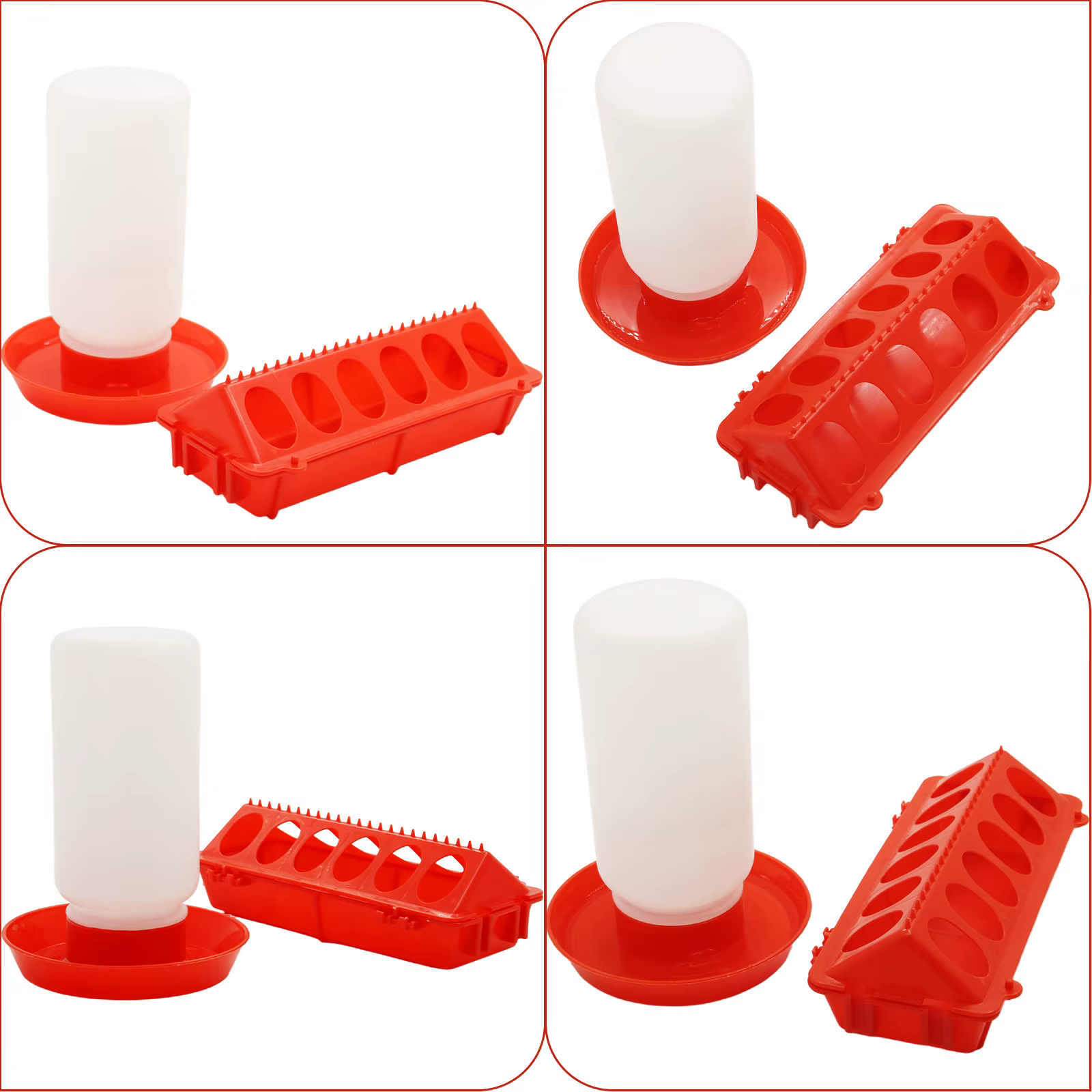 Chicken Feeder Food Trough and Automatic Water Feeder 1L Drinker For Chicks Quails Chicks Poultry Feed Box Automatic Feeder — image 5