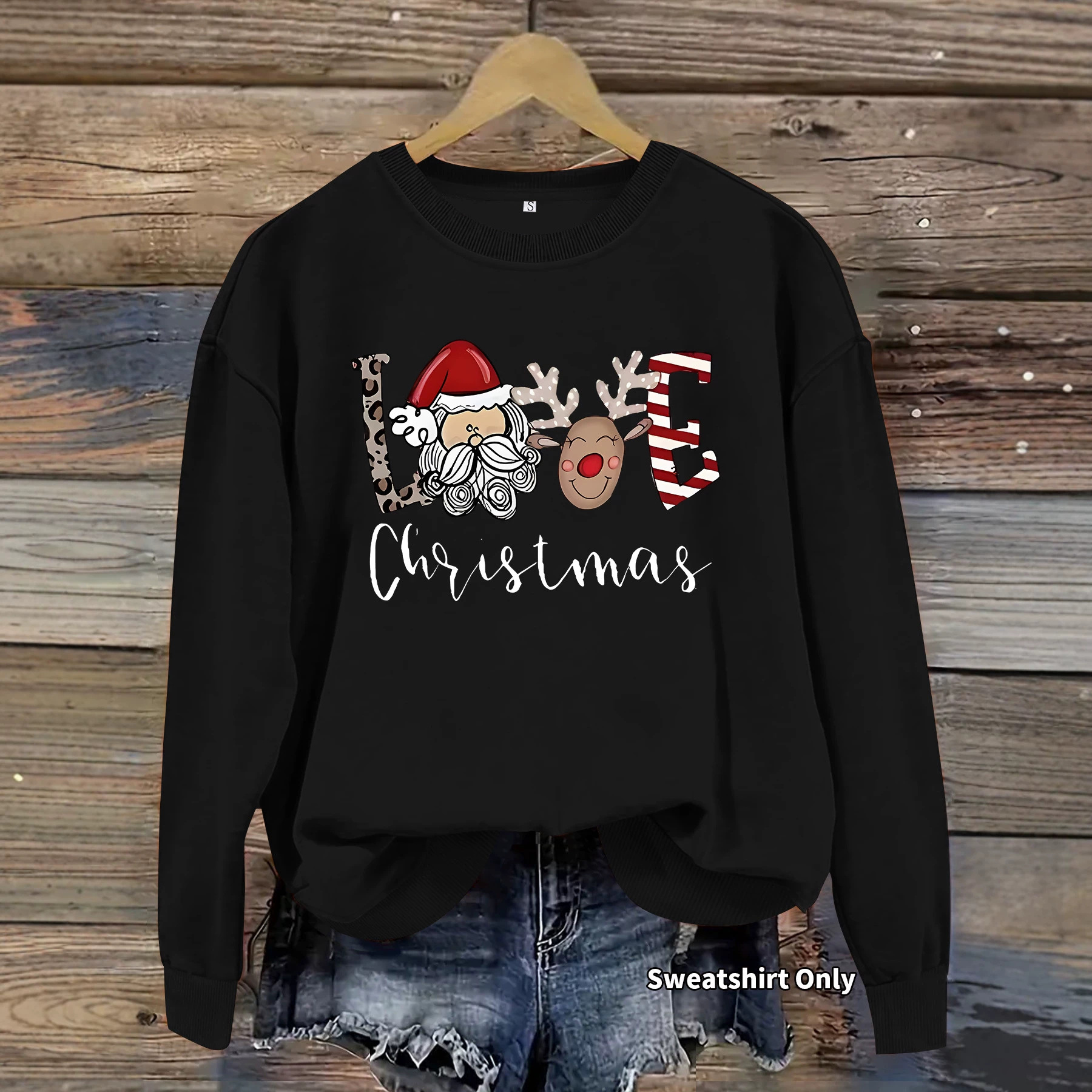 Deer print fleece hoodie — image 4
