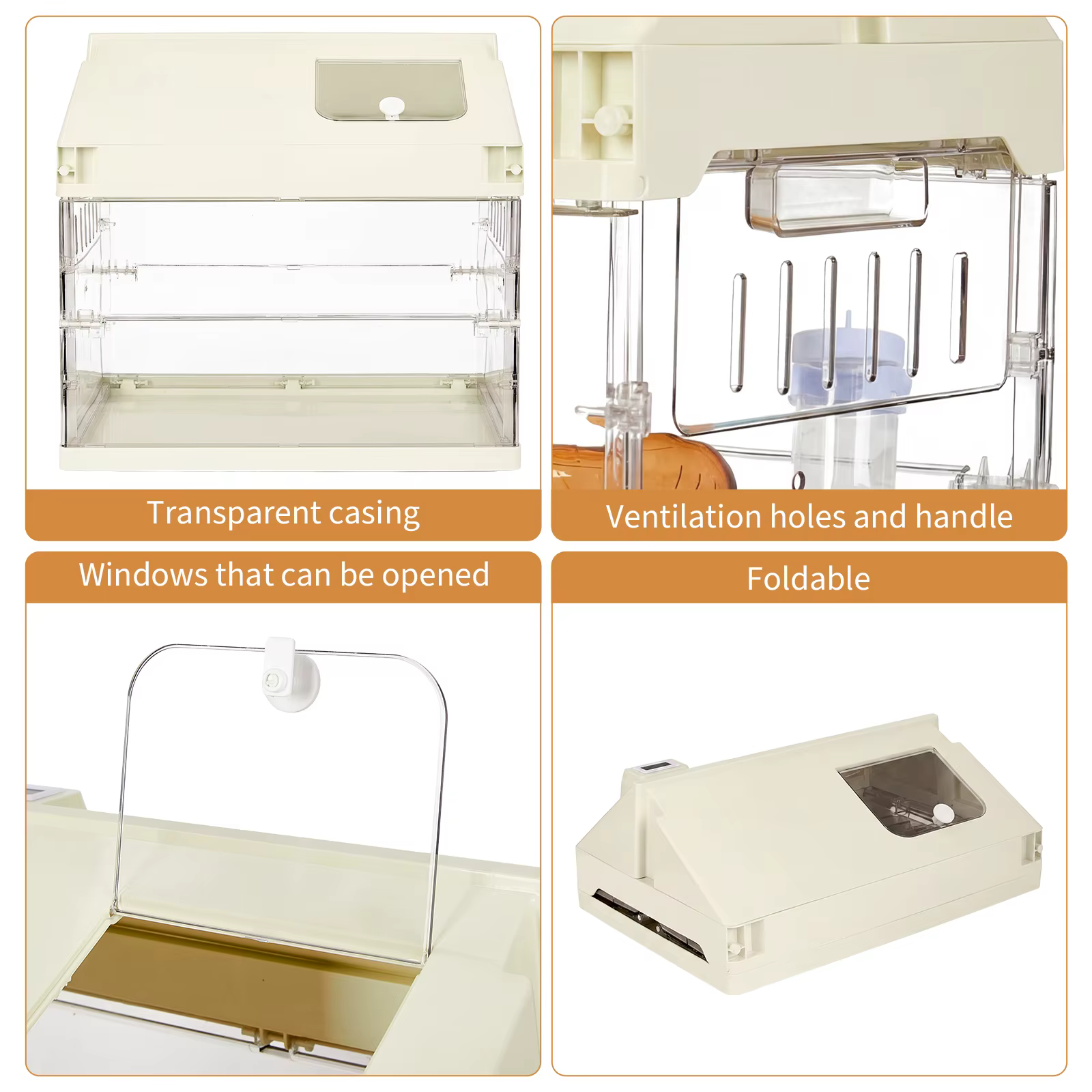 Kit de Inicio para Jaulas de Ratones y Hamsters: 6 en 1 con Escondite, Plataforma, Rueda, Botella de Agua, Tazón y Accesorios Acrilicos Resistentes a Mordeduras — imagen 3