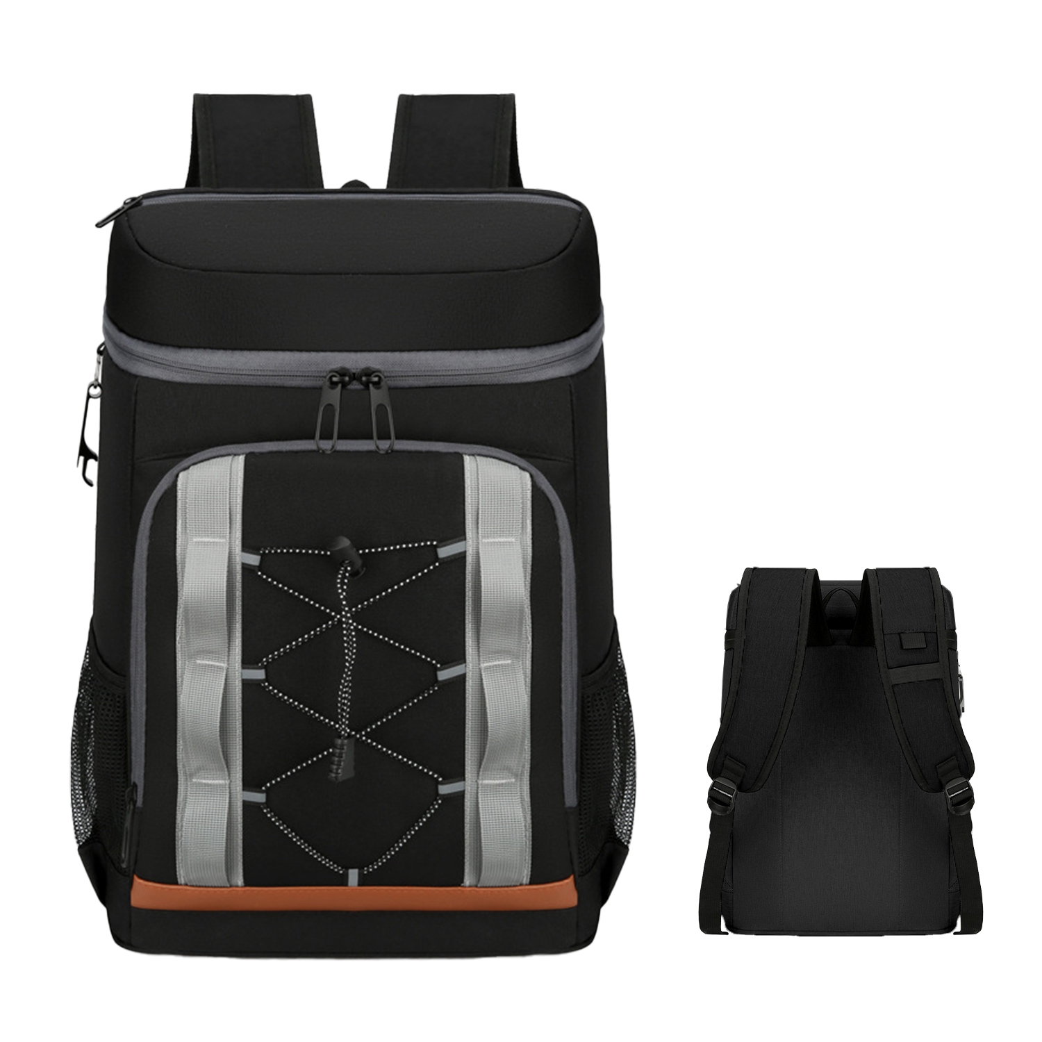 Opciones Gris-Negro - 1 Pieza Bolsa de Enfrío para Caminar con 36 Cánicas Resistentes al Derrame y Aisladas, 25L / 6.6 Gal para Pícnic, Camping, Playa, Senderismo, Pesca y Viajes — imagen 5