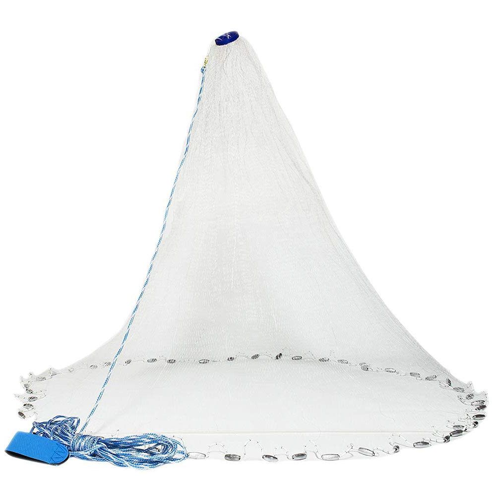 Red de Pescar para Cazar con Red de Pesca Manual Fácil Lanzamiento Fuerte Malla Nylon USA — imagen 15