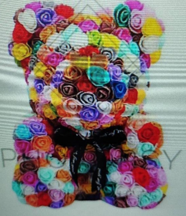 Ramo de rosas simuladas de oso que abraza el corazón, regalo de cumpleaños para ositos de peluche — imagen 2