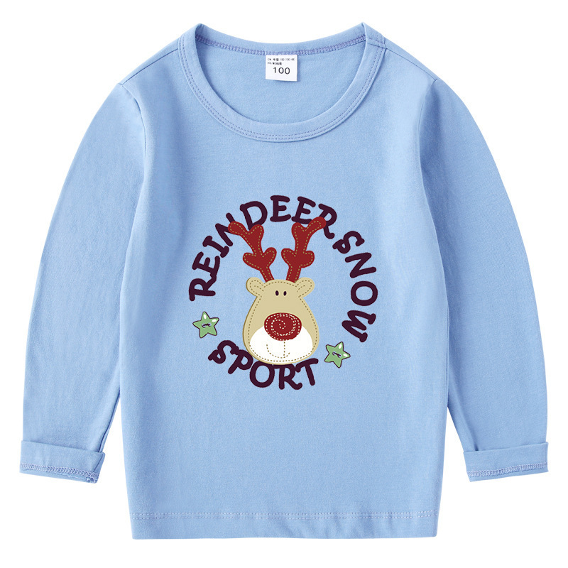 Christmas deer base T-shirt long sleeved top — image 6