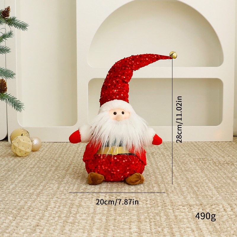 Standalone Christmas Standing Stretch Dolls, Hotel Window Display Snowman Reindeer Plush Toys Decorations — image 6