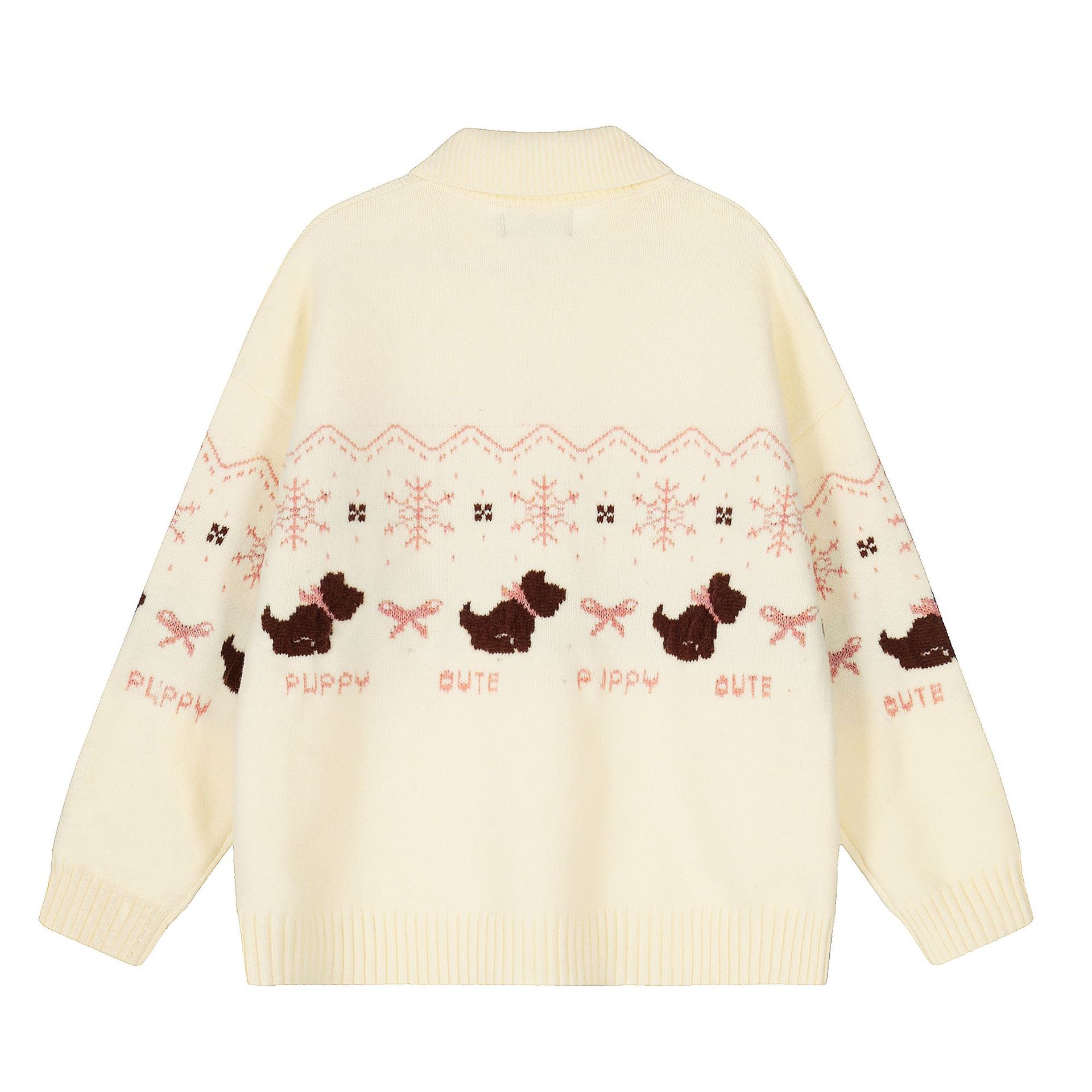 Cartoon Dog Pattern Sweater — image 3