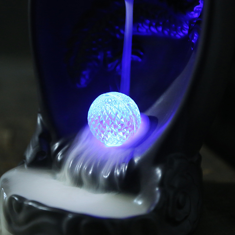 Creative LED Lamp Backflow Incense Burner Original Chinese Dragon Backflow Aromatherapy Furnace Ornament — image 4