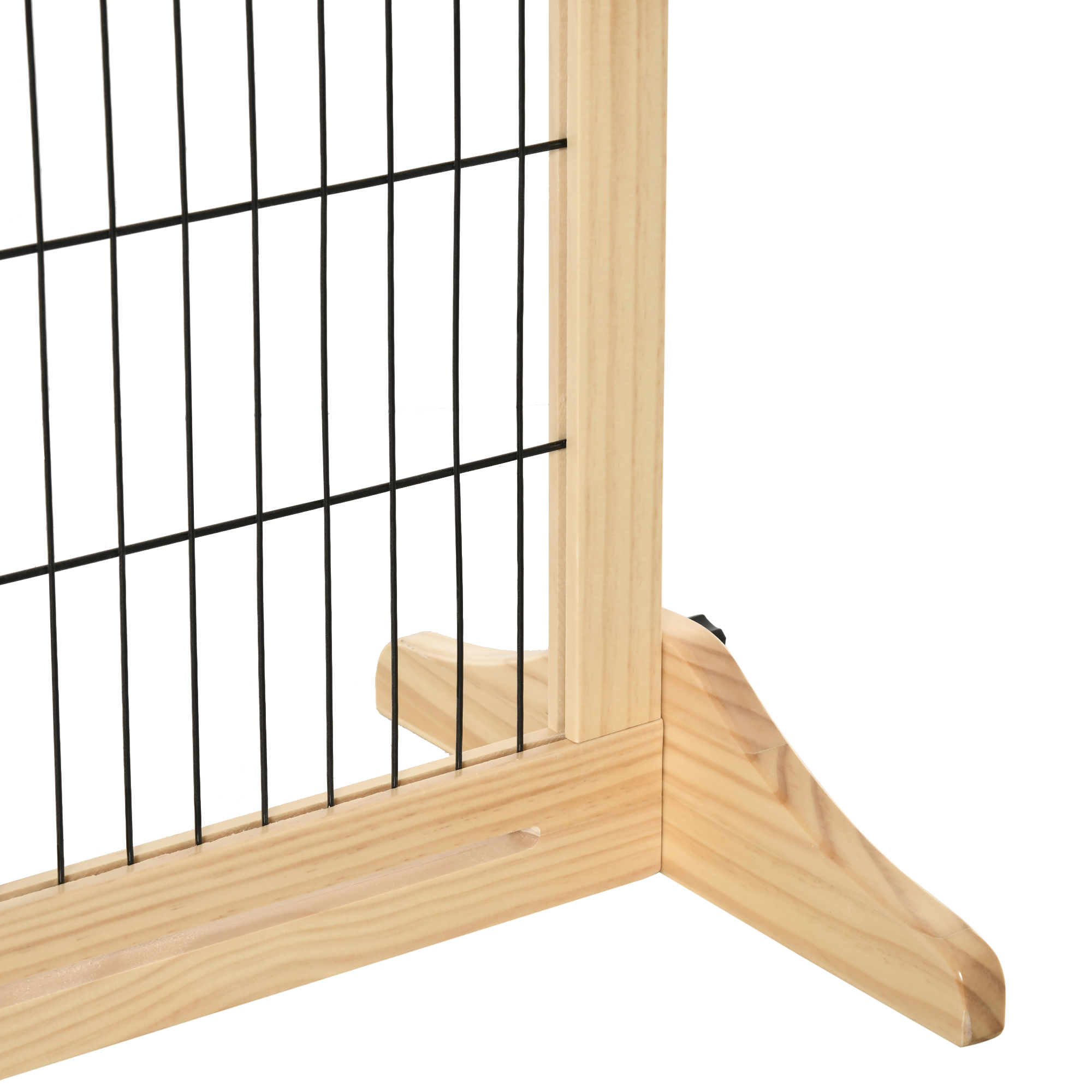 Puerta de Perros Extra Ancha Freestanding para Casa, Piso y Patio Natural — imagen 4