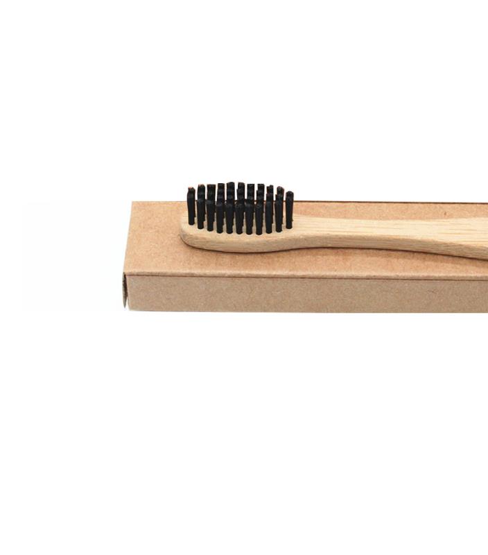 Bamboo Toothbrush with Charcoal Bristles Natural Dental Care for Home Family Travel — image 7