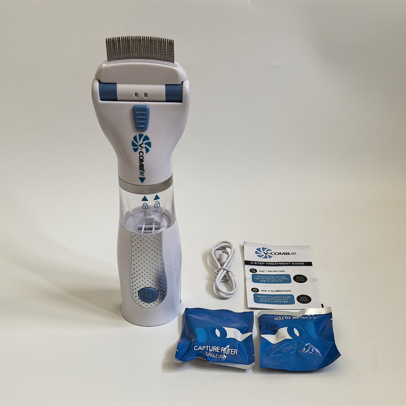 USB Rechargeable Pet Lice Remover for Dogs and Cats - Flea Comb for Hair Cleaning, Portable Lice Catcher — image 3