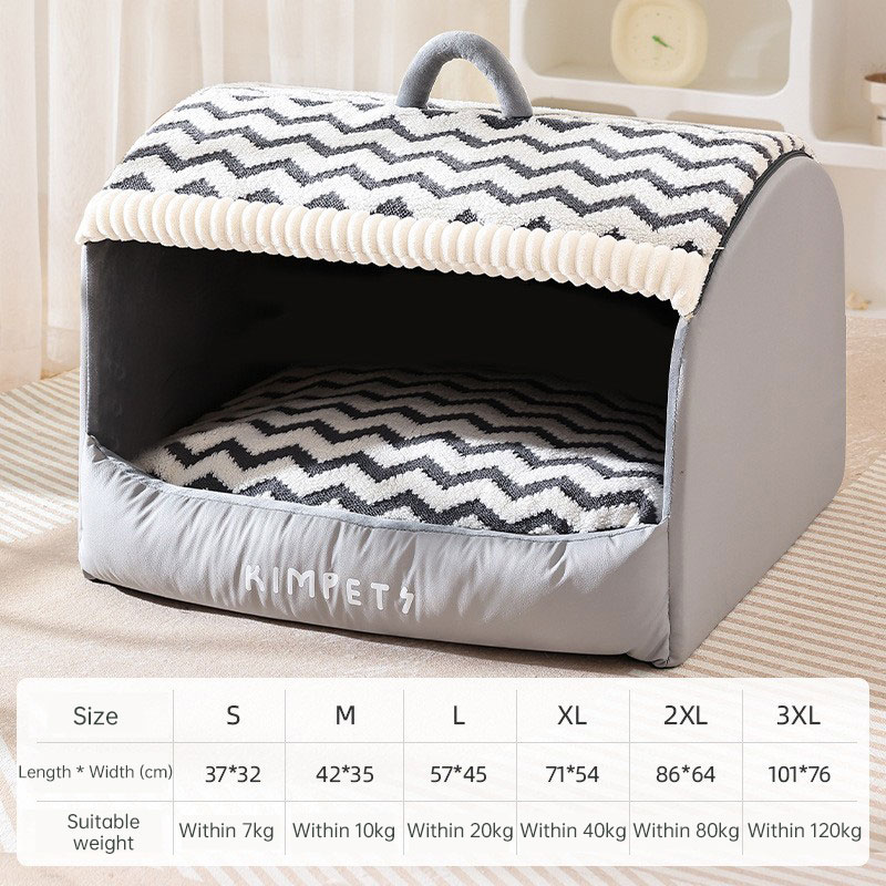 Multifunctional Pet House: Heated Winter Tent Bed for Cats & Large Dogs with Storage Drawers & Washable Cushion — image 1