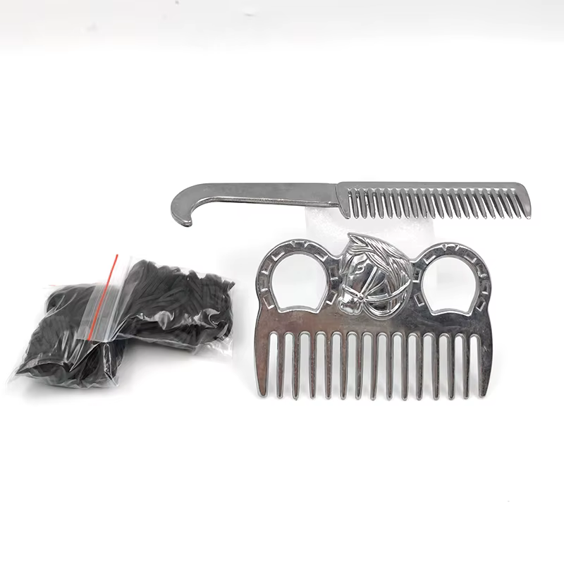 Horse Mane & Tail Grooming Kit with Rubber Band, Tangle-Free Detangling Brush for Horses, Gentle Hair Care — image 6