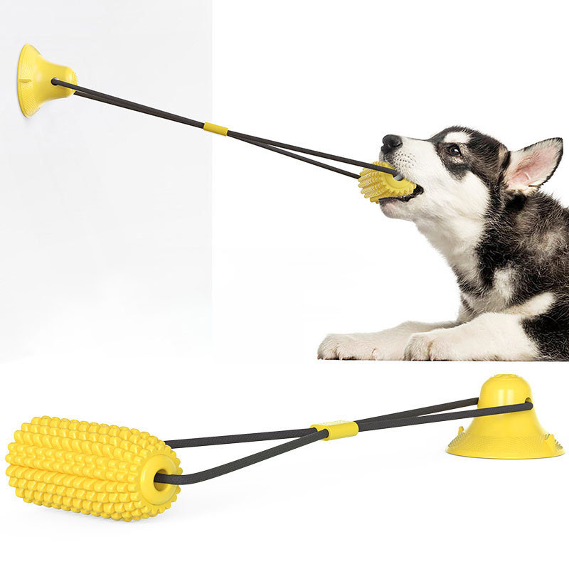 Pet Supplies Molar Leakage Bite Resistant Ball Dog Toy Double Sucker Dog Toy — image 1