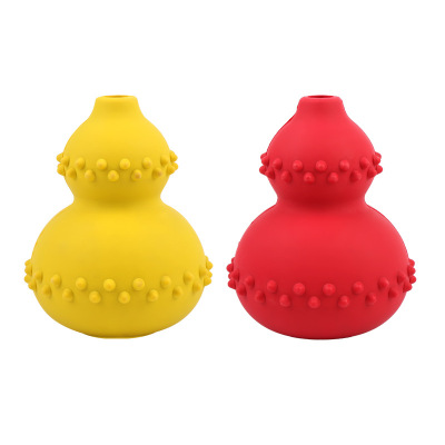 Pet Food Leakage Toy Dog Natural Rubber Educational Toy Choke Proof Gourd Slow Food Dog Toy — image 4