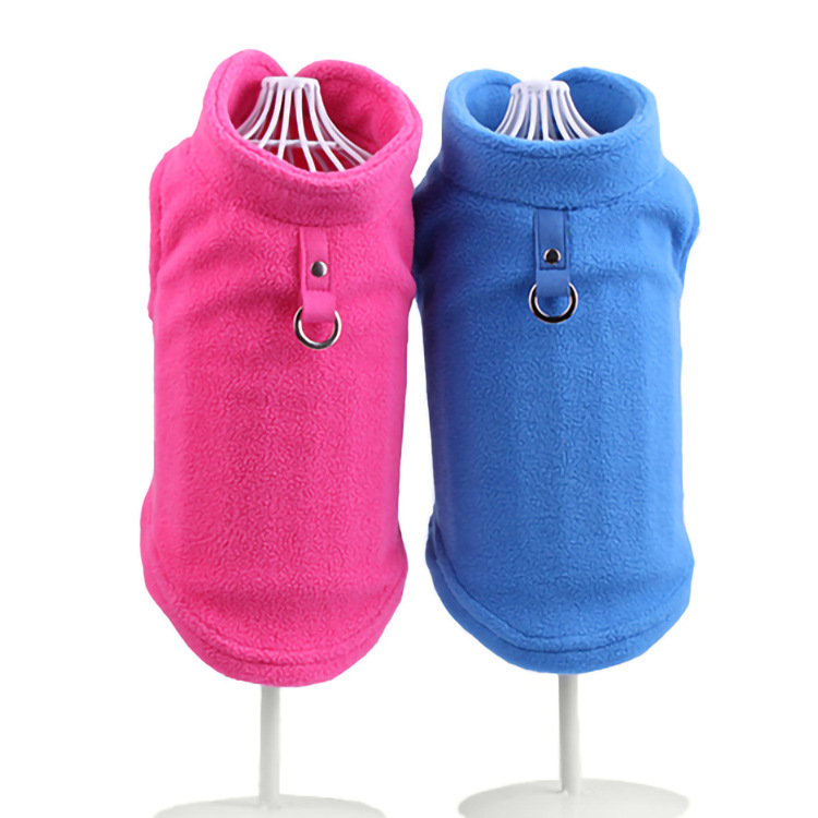 Dog clothing thickened solid color fleece pet dog supplies — image 1