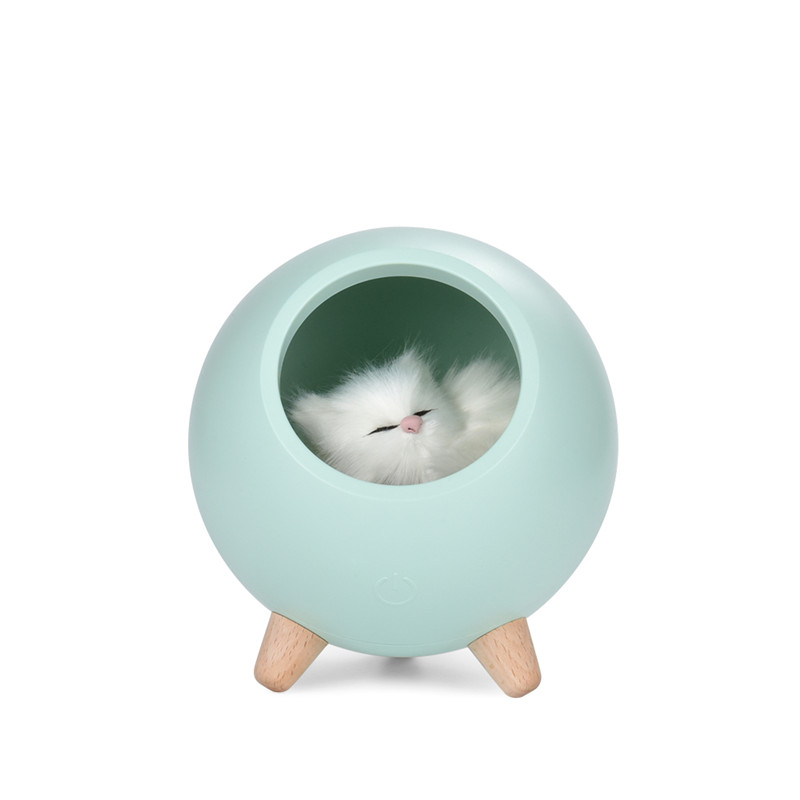 Creative Cute Little Cute Cat House Night Light Cute Kitten Bedside With Sleeping Light USB Charging Touch Atmosphere Light — imagen 7