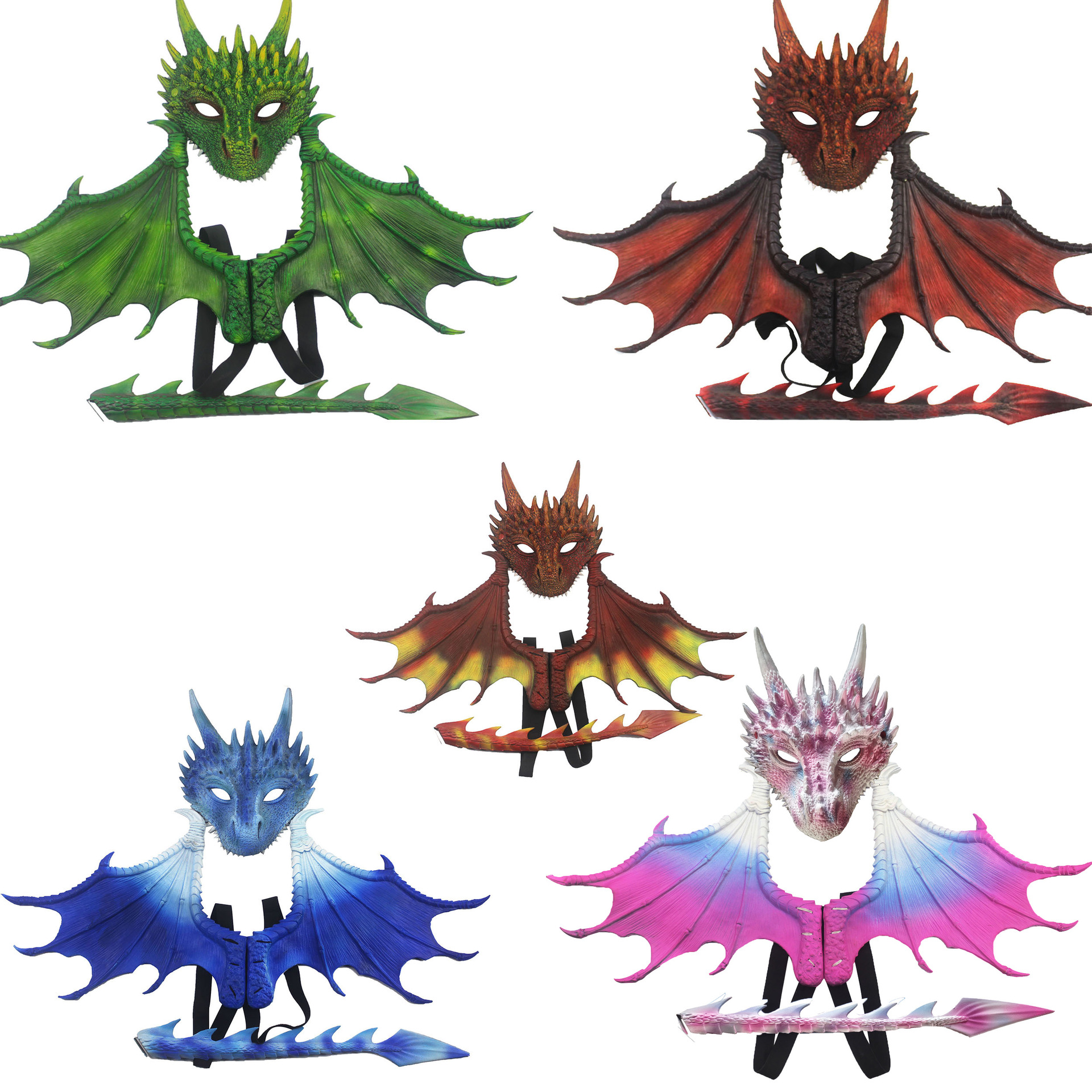 Halloween Mardi Gras Costume for Kids, Devil Cosplay Dragon — image 2