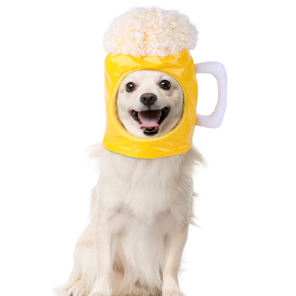 Funny Beer Mug Shaped Pet Hat, Quirky Headgear for Cats and Small Dogs — image 1