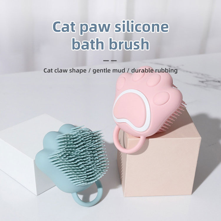 Pet Shower Brush Can Put Bath Gel Massage Brush Pet Cleaning Tools Cat Dog Scrub Brush Bath Brush — image 4