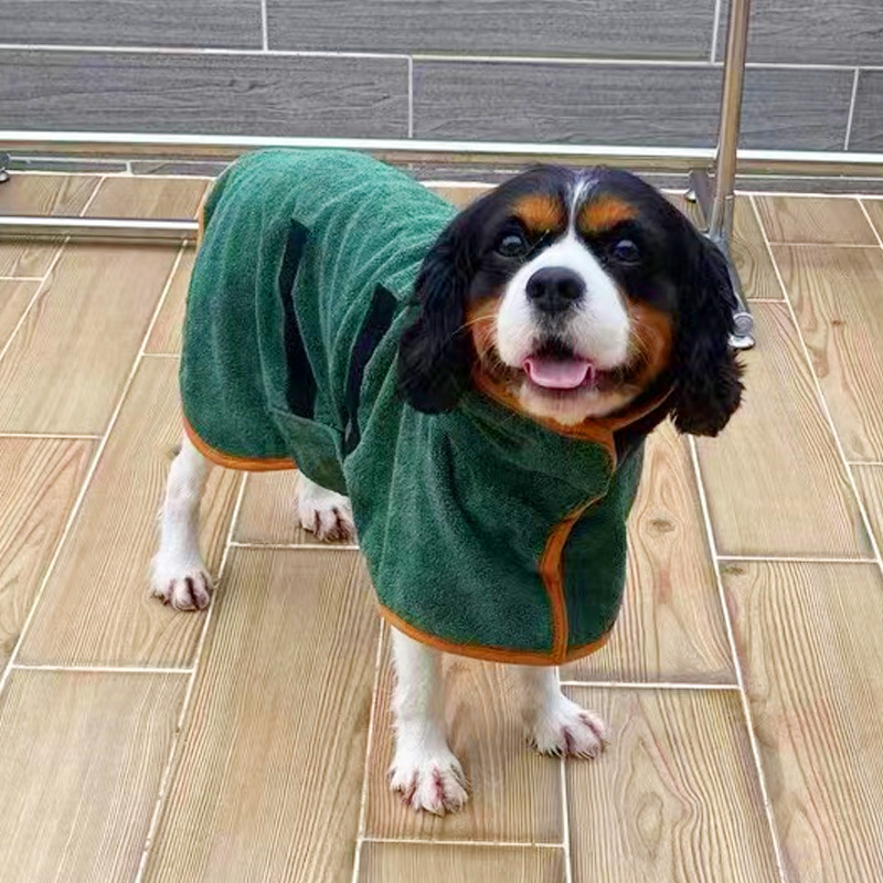 Pet Bathrobe Microfiber Quick-Drying No Hair Loss Pet Dog Cat Bath Absorbent Towel Bathrobe — image 1