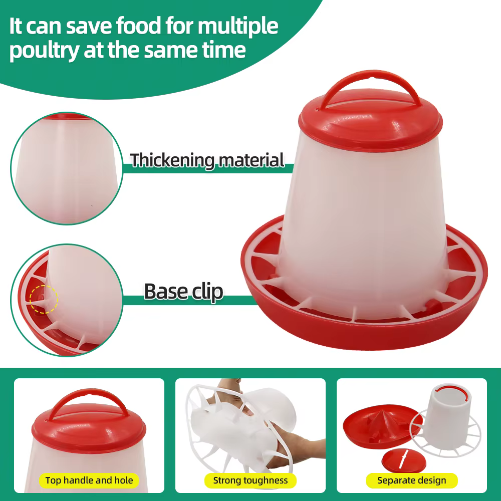 Alimentador y Bebedero de Pollo +3L Dispensador Automático de Agua y Alimento, Cubeta de Alimento y Agua para Pollos — imagen 3