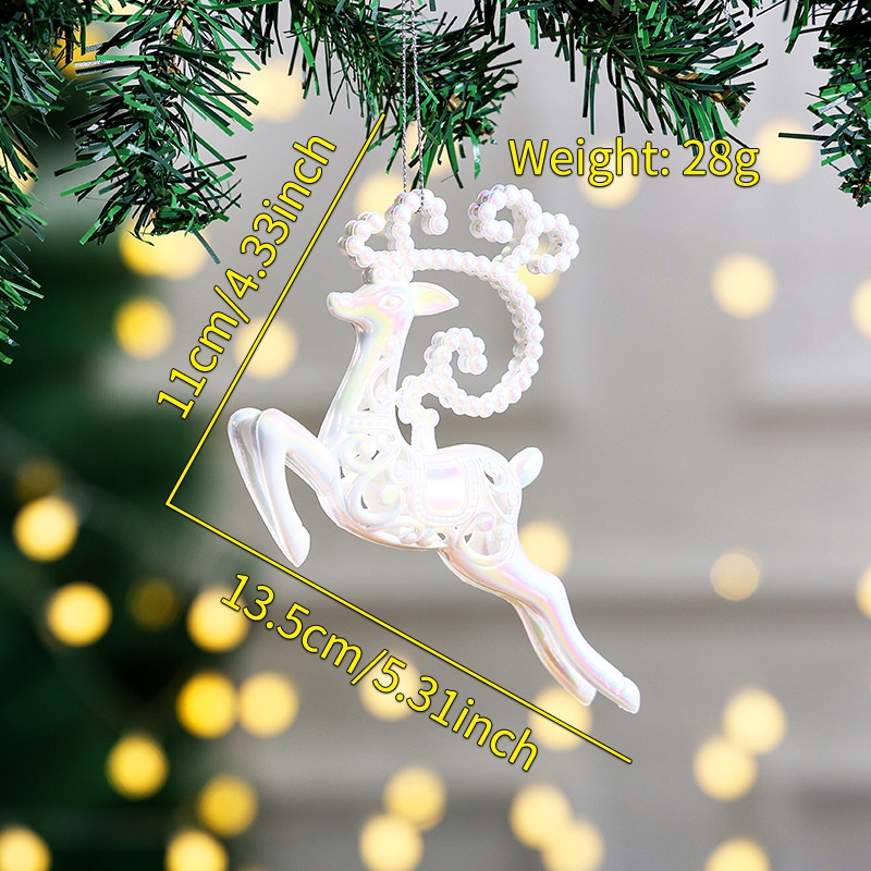 Creative Transparent Acrylic Christmas Tree Ornaments - Snowflake, Reindeer, Angel, Girl Decorations — image 10
