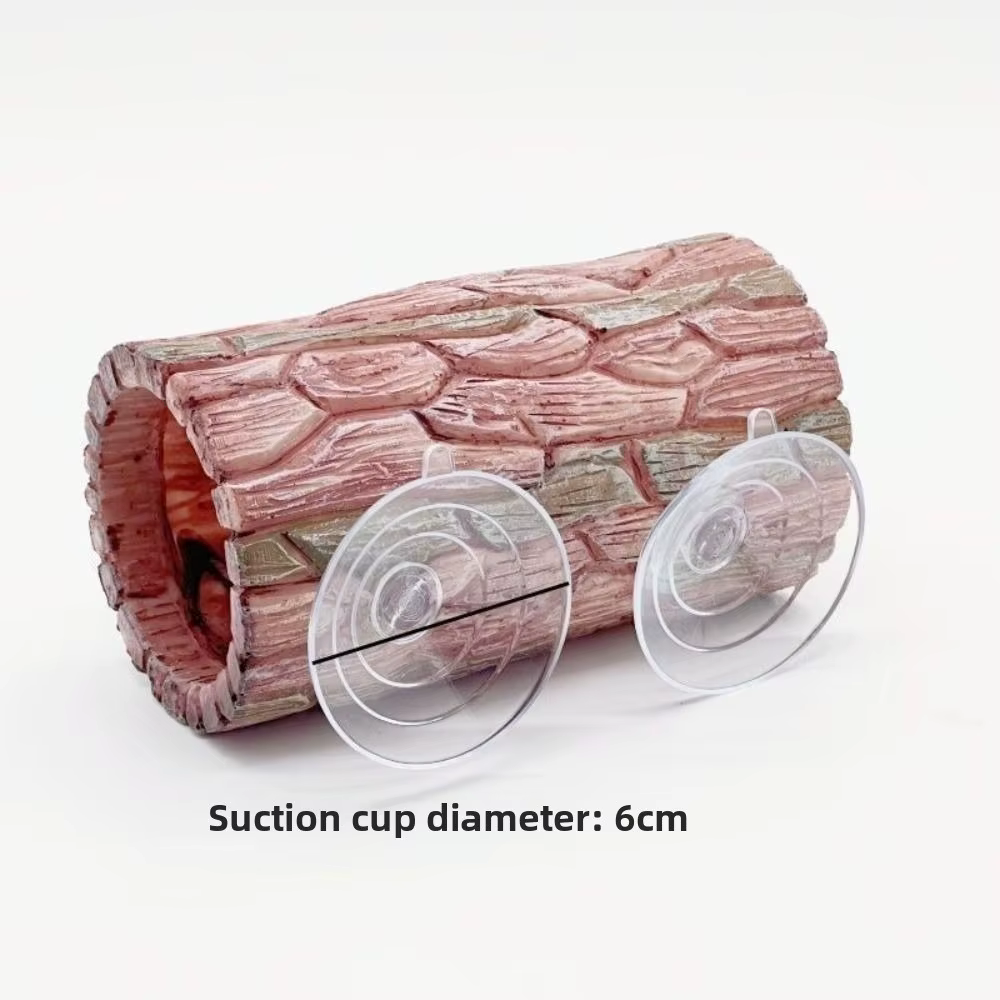 Resin Ornament Reptile Hideout Cave Tree Hollow Climbing Space Hollow Tree Trunk Decor Strong Suction Cup Comfortable — image 5