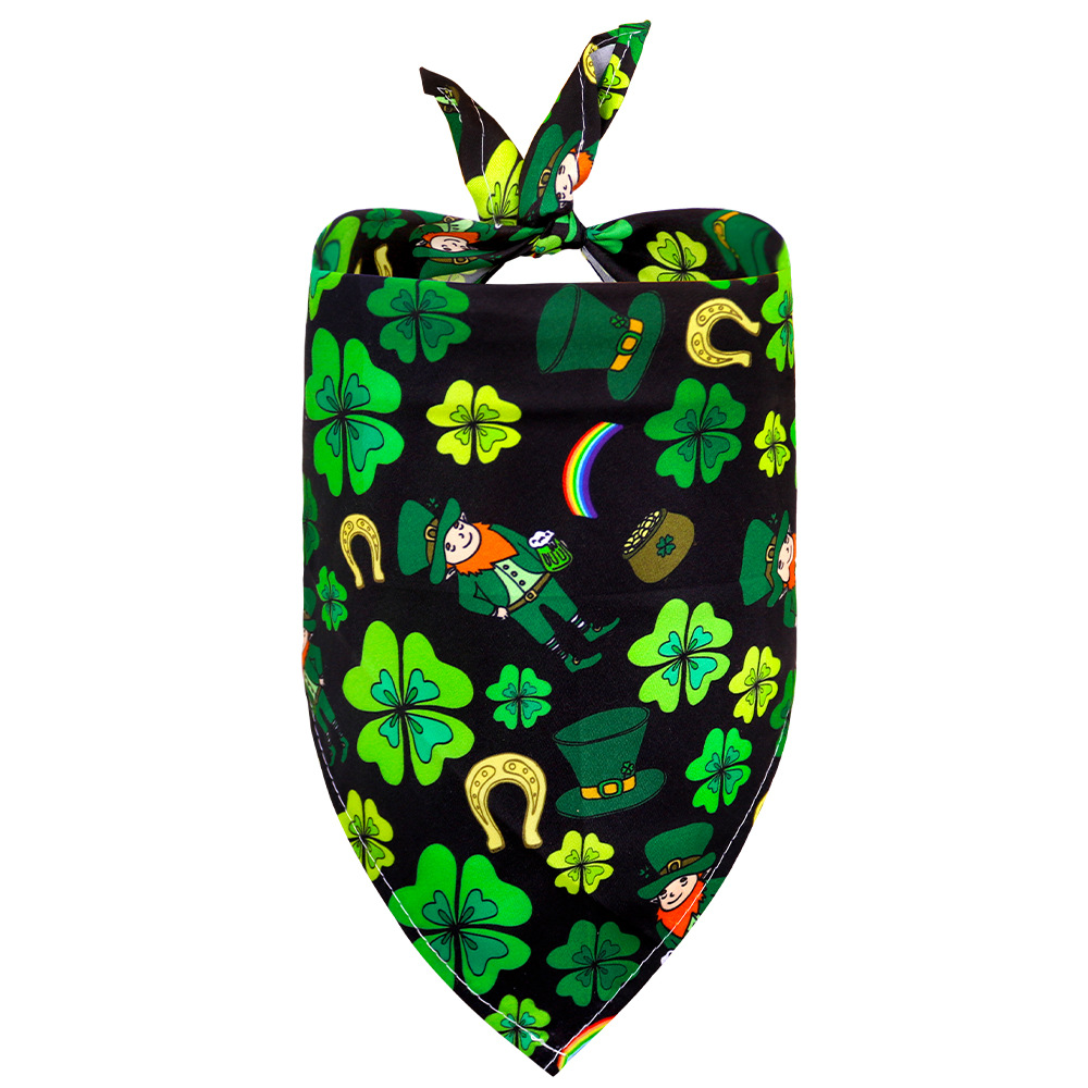 Accesorios para Mascotas Día de San Patricio Toalla de Saliva de Perro Triángulo Shamrock — imagen 7