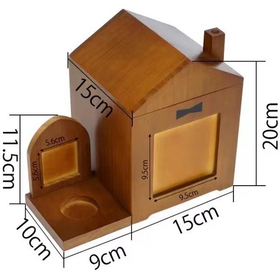 Pet Urn Solid Wood Memorial Wooden Box Animal Cremation Funeral Products — image 6