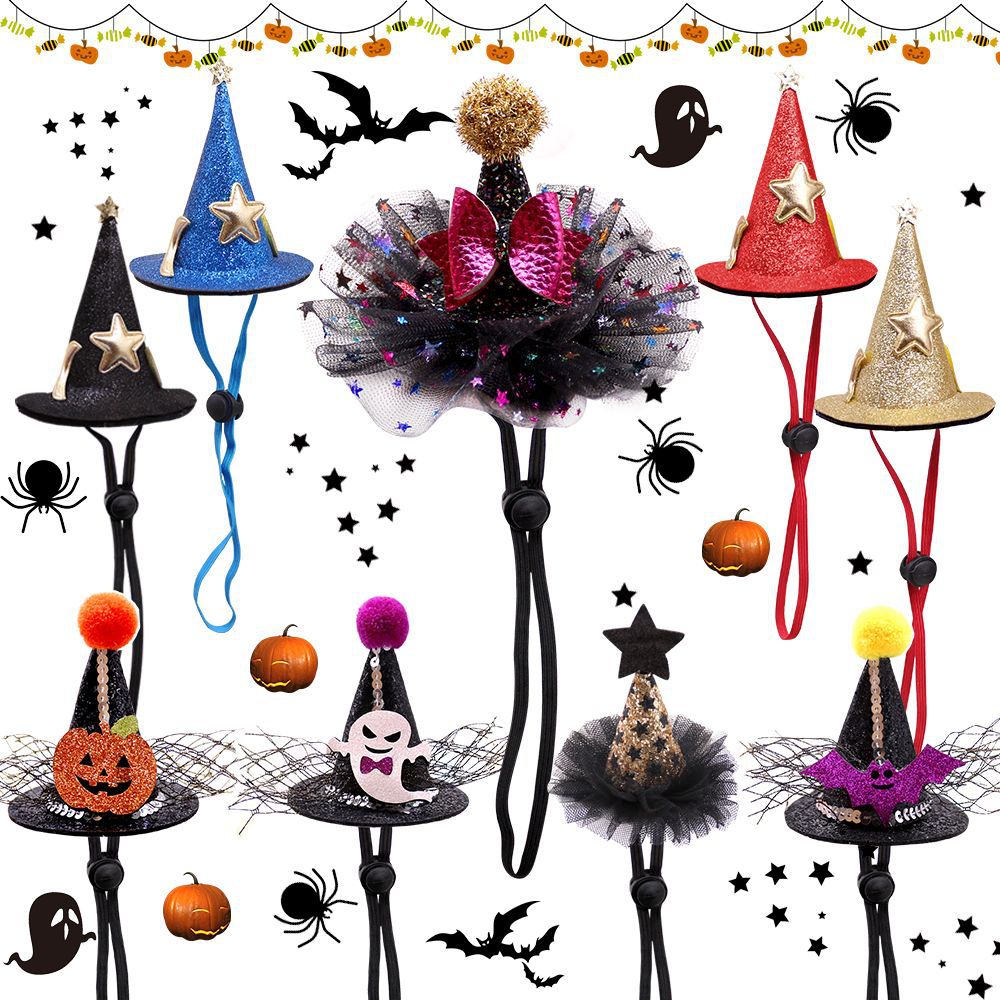 Cute Adjustable Decorations Mini Pet Dog Cat Halloween Hat — image 1