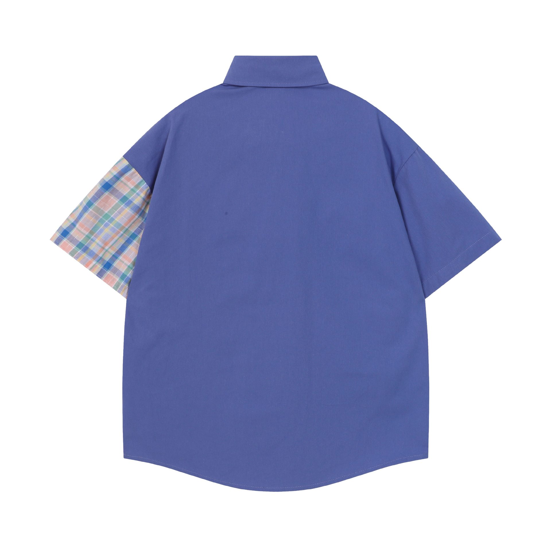 Color blocked embroidery dog short sleeved shirt — image 3