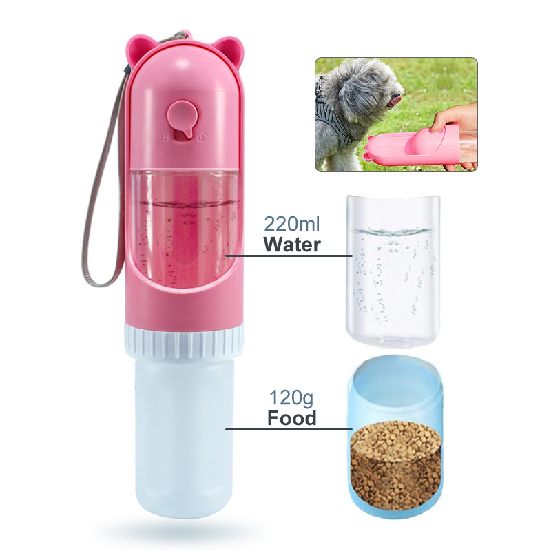 Cupido Hidratación y Alimentación Portátil para Mascotas de Exterior, Dispensador de Agua y Comida Dual para Perros y Otros Animales — imagen 2