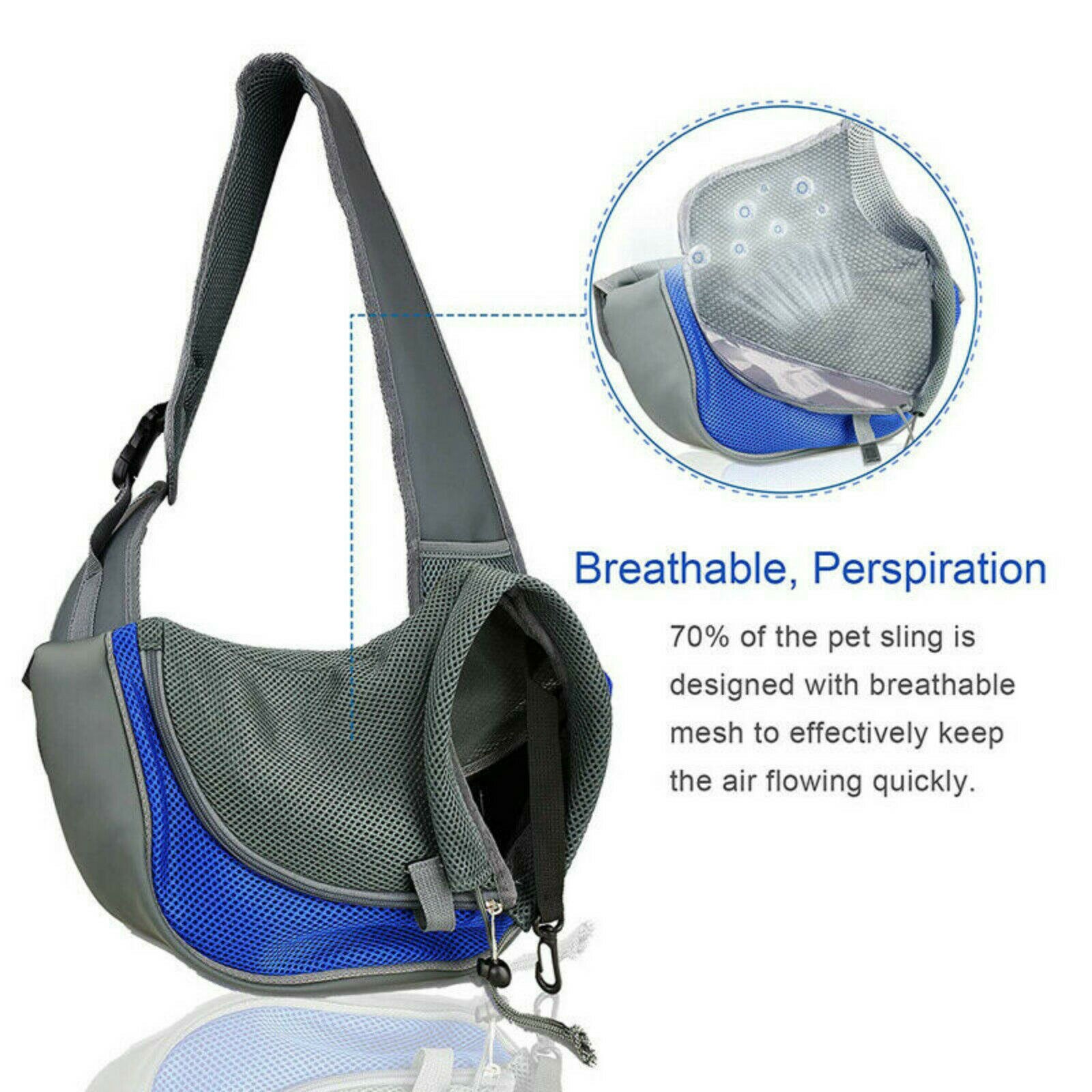 Mochila de Transporte para Mascotas - Cangrejo para Perros y Gatos con Malla — imagen 7