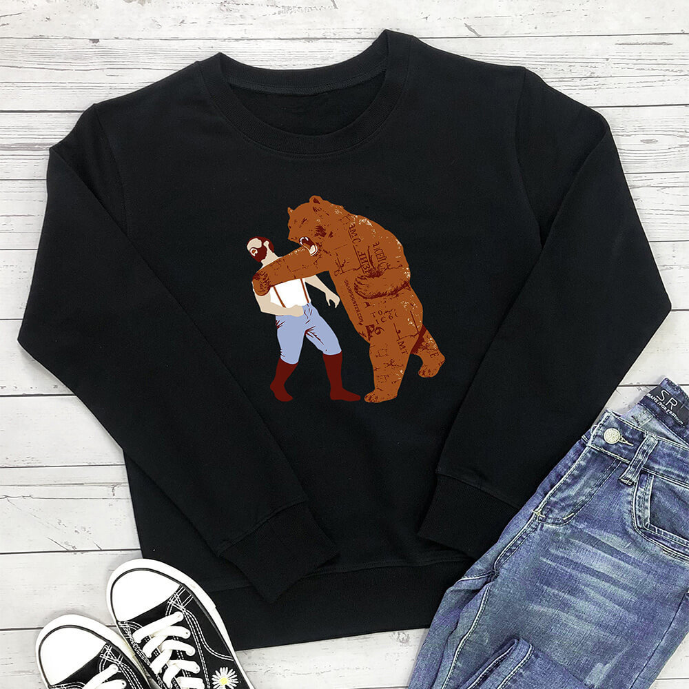 Boxing Bear Printed Hoodie — image 5