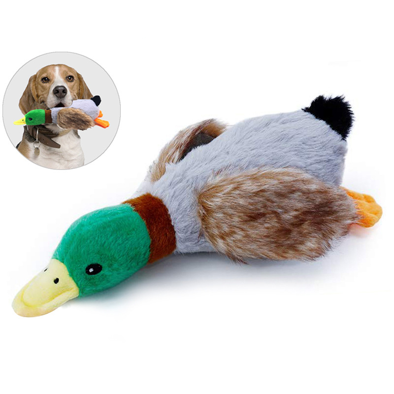 New Pet Toy Plush Sounding Duck Dog Toy 28cm Simulation Wild Duck Pet Supplies — image 1