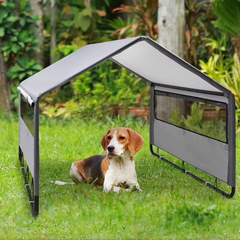 Tenda para Perros al Aire Libre con Ventana y Protección Solar Resistente al Agua — imagen 3