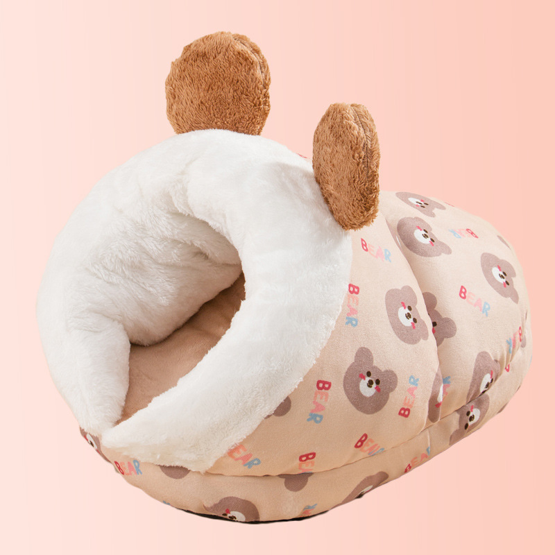Pet Supplies Cat Warm In Winter Semi Closed All Season Universal Slippers Cat and Dog Bed — image 8
