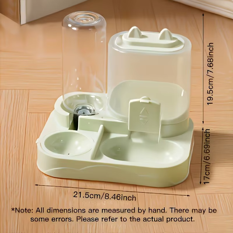 2-in-1 Cat Automatic Feeder Water Dispenser Gravity Pet Food Bowl Wet Dry Separation Storage for Cats Small Dogs Home & Travel — imagen 6