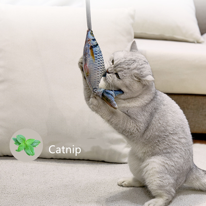 Pet Airbag Teasing Cat Fish Cat Toys Interactive Plush Toys Play Mint Fish Toys — image 2
