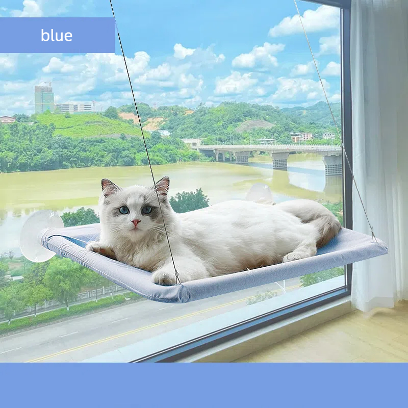 Hammaca para gatos de cuatro estaciones - Cama plegable para ventanas con sujeción por adherencia para mascotas — imagen 5