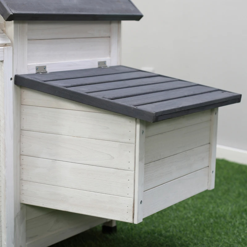 Chicken Coop Wooden Chicken House Rabbit Hutch Poultry Cage Hen Pen With Nesting Box, Ramp, Run — imagen 12
