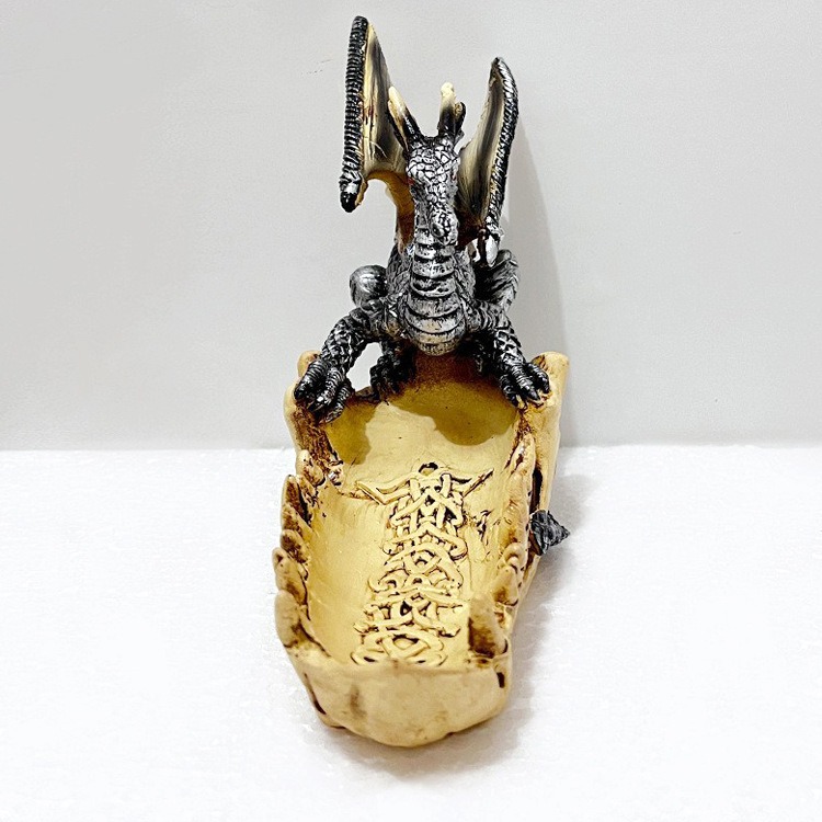 Creative, Modern, Minimalist Dragon Tooth Boat, Home and Office Storage, Sculpture, Resin Decoration, Handicrafts — image 3