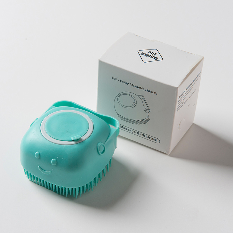 Pet Massage Brush Silicone Bath Brush Back Towel Bath Shampoo Brush — image 7
