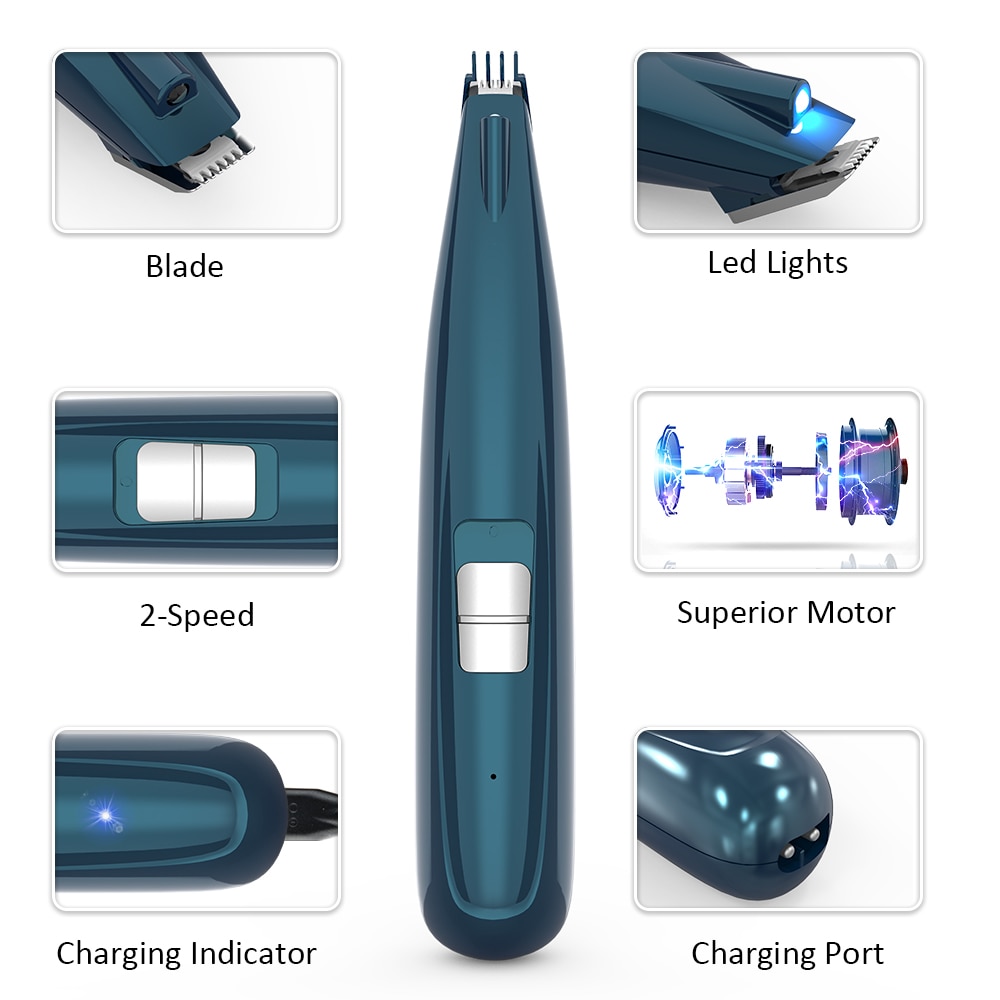 Dog Grooming Clippers Cordless Cat Puppy Clipper Low Noise Electric Pet Trimmer for Trimming The Hair Around Paws Ears — image 4
