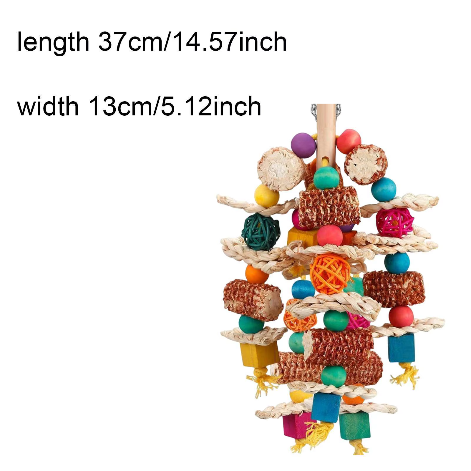 Parrot Chewing Toy, Pet Supplies Creative Exercising Multi Color Bird Toy Bird Cage Accessories for Porch Household Conures — image 6
